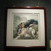 Visite de Guangzhou Broderie sur tableau