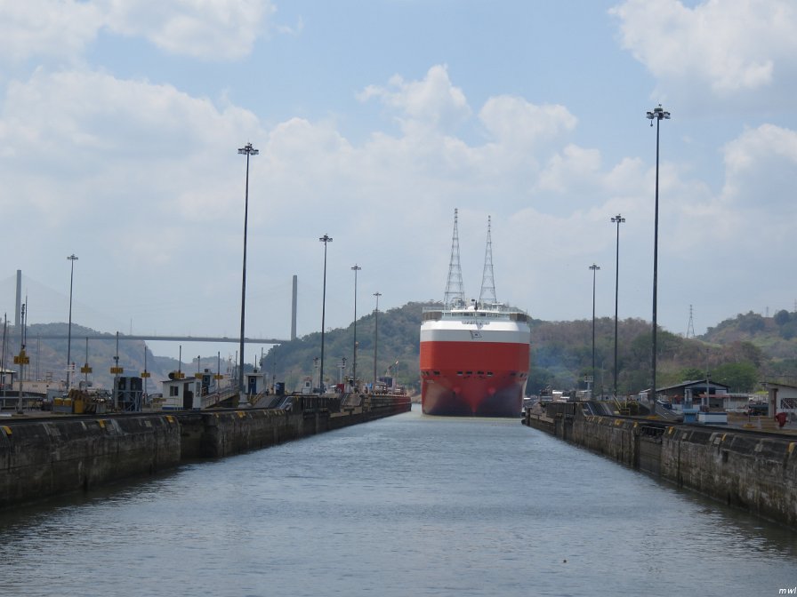 Visite du canal de Panama - On attend le bateau rouge