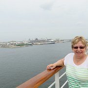 Le Zuiderdam dans le port de Fort Lauderdale