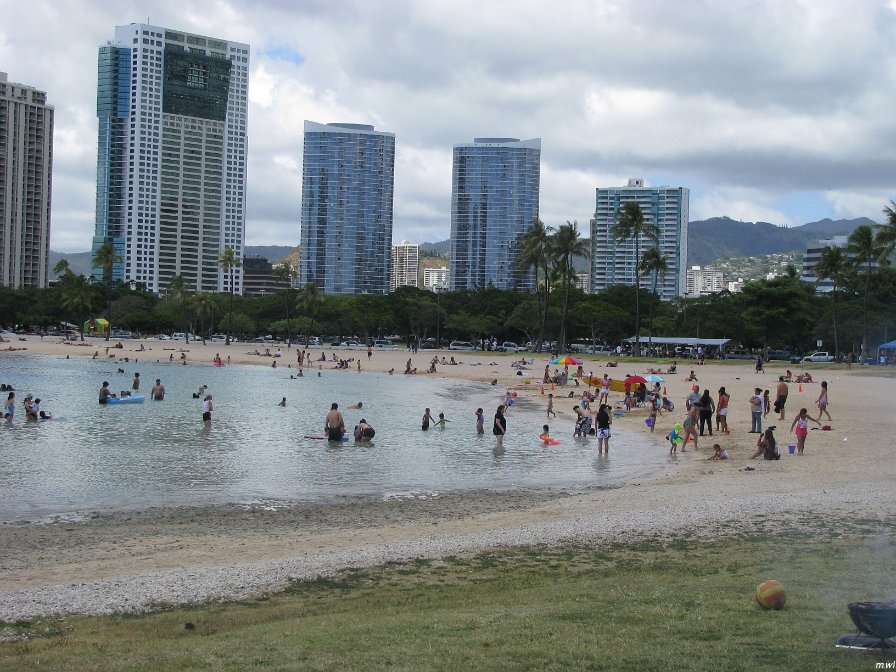 Ala Moana Beach Park - Centre ville de Honolulu