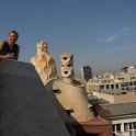 Sur le toit de la Pedrera