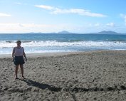 Plage de la Grande Anse Les vagues sont trop fortes. On ne se baignera pas à cet endroit.