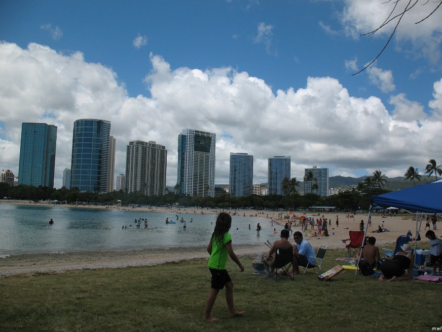 Ala Moana Beach Park - Centre ville de Honolulu